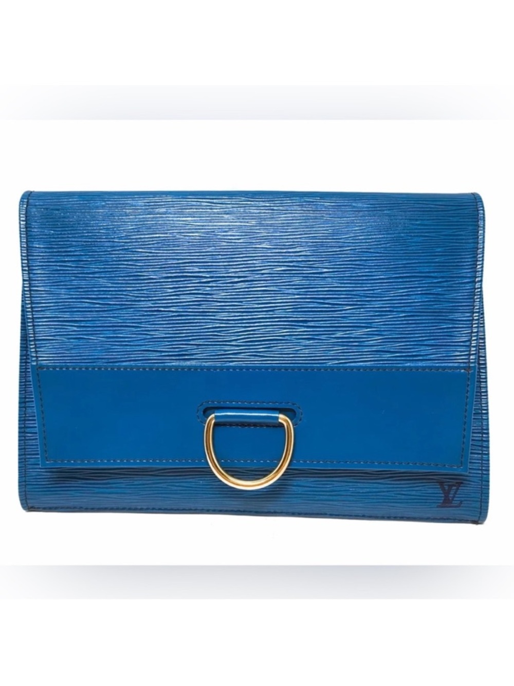 Authentic LOUIS VUITTON Clutch Bag Jena Blue Epi